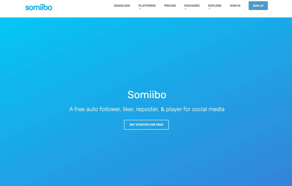 Somiibo’s homepage on a screenshot  