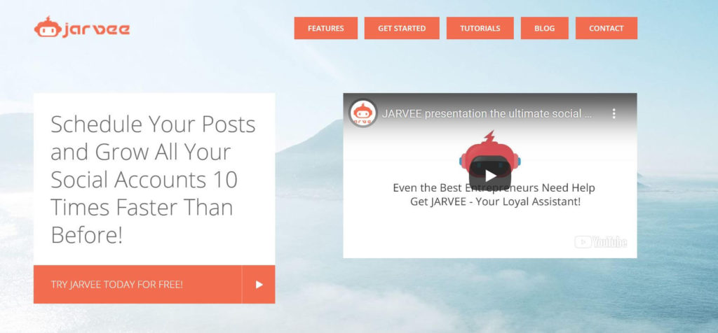 A photo of Jarvee’s website