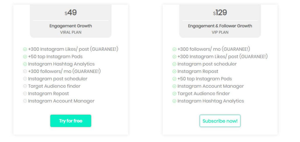 instarabbit pricing plan