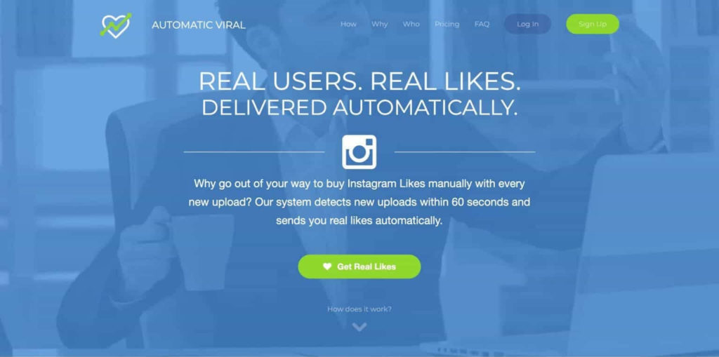 A screenshot of Automatic Viral’s homepage