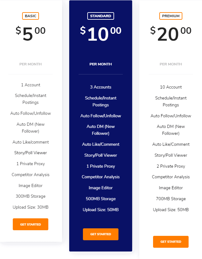 An image displaying Gramto pricing packages