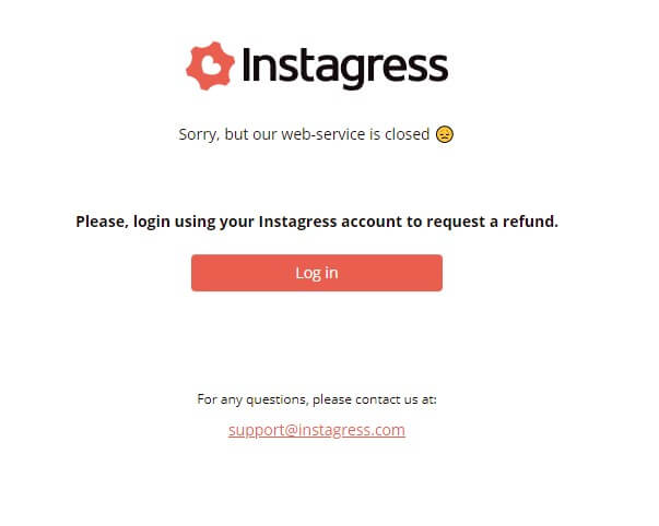 A pic of Instagress’ website
